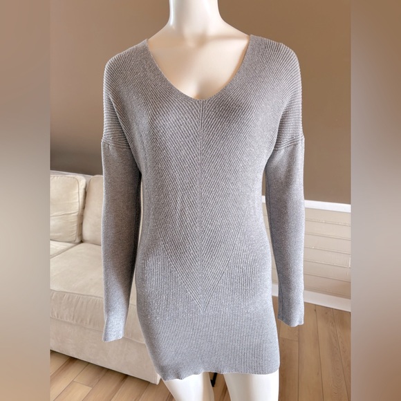 WHBM Long Sleeve Ribbed Tunic Cashmere Blend White House Black Market Size Small - Picture 2 of 7